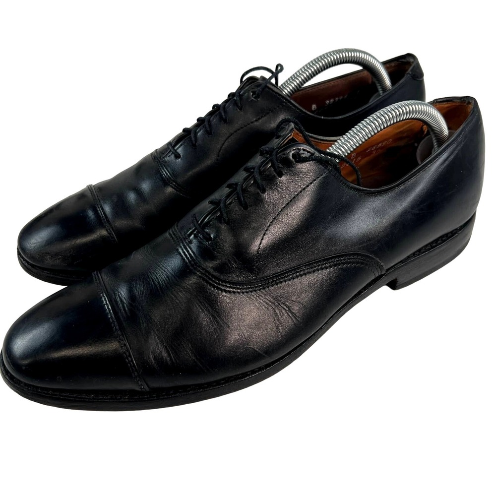 Allen Edmonds Park Avenue Black Leather Cap Toe Oxford 10 B